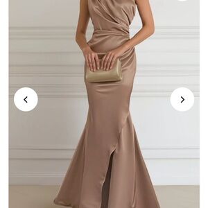 Chic One Shoulder Tan Dress - new with tags